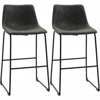 Tabourets de bar confortables en PU avec dossier