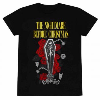 T-Shirt Jack Coffin Nightmare Before Christmas Unisex Nero S a XXL