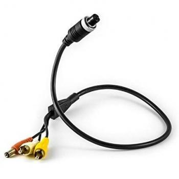 Carmedien Adaptador de Cincha Versión 1, Conexión 4 Polos a 2 RCA y Conector de Baja Tensión