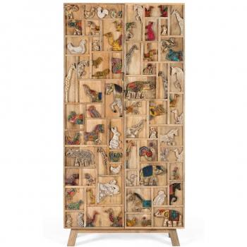 Grande armoire Giner Y Colomer – Bois de manguier, finition artisanale