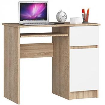 Akord Piksel Büro‑Schreibtisch – 77 cm Höhe, 50 cm Tiefe, 90 cm Breite (Sonoma‑Eiche)