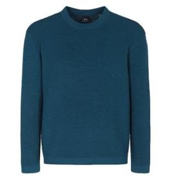Sweat Armani Exchange Bleu pétrole pour homme S