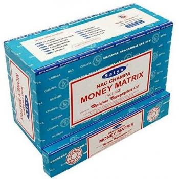 Satya 15g x 12 Pack Money Matrix Incense Sticks