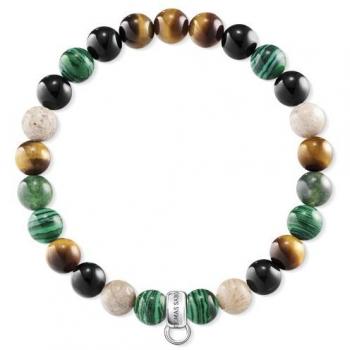 Pulsera Trazado Terrestre Thomas Sabo – Plata con Detalles Marrón, Verde y Blanco