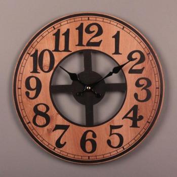 Landhausstil Holz Wanduhr
