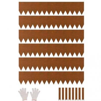 VEVOR Raseneinfassung, 6er Pack, 1016 x 203,2 x 1,5 mm, dekorative Beetumrandung