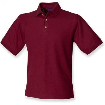 Henbury Premium 5-Item Burgundie Men's Polo Set – Heavy Pique