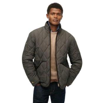 Superdry Estate Liner Quoted Down Jacket, Sage Green, 2XL