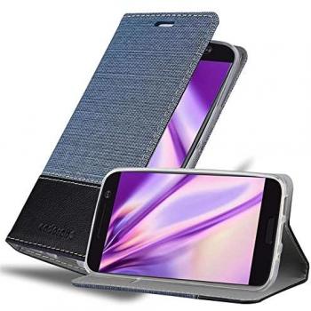 Funda Estilo Libro para HTC 10 en Azul Oscuro con Cierre Magnético