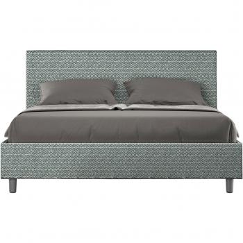 Cama Acogedora Aragon 160x200 Adele con Tela Azul Claro