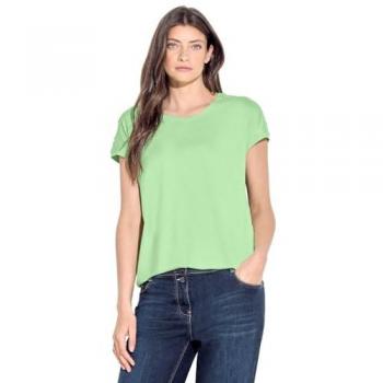 Cecil Damen T-Shirt mit Biesen-Dekoration in Matcha Lime, Größe M