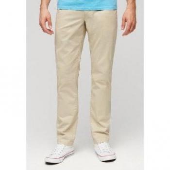 Homme Chino Beige Superdry à Taille Fine et Élastique – 36/32