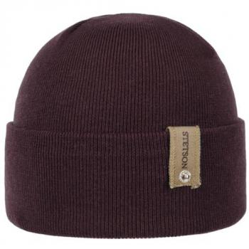 Bio-Baumwolle Merino Beanie, Gr. One Size, Farbe bordeaux