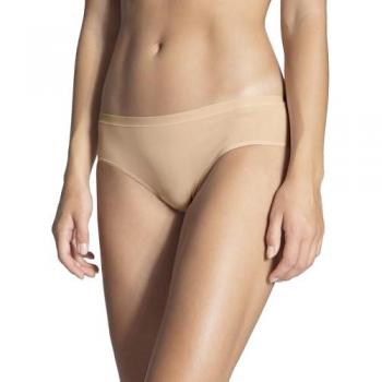 CALIDA Damen Baumwoll Hüftslip Natural Comfort Beige Größe L