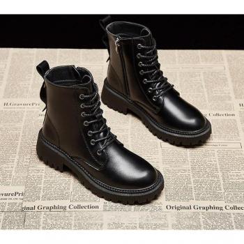 Flat Heel Round Toe Women's Zipper Boots