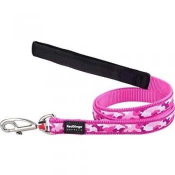 Volwassen militaire halsband in roze – Red Dingo M wit