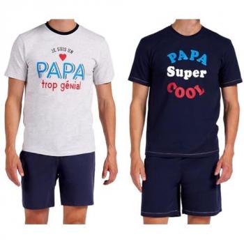 Pyjamas courts coton amovibles deux pièces