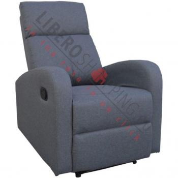 Sedia Relax Fortuna Manuale reclinabile, tessuto grigio