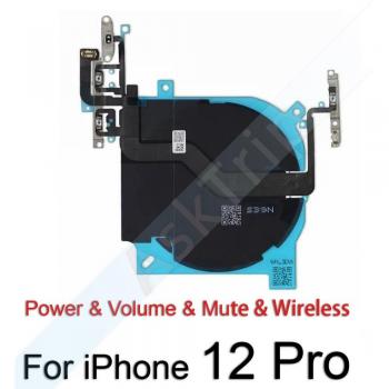 Câble d'alimentation flexible avec bouton muet pour iPhone 12 Pro, 12 Pro Max, mini