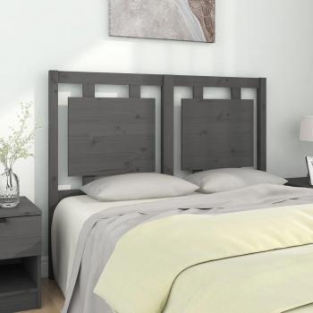 VidaXL Grey Bed Headboard 125.5x4x100 cm Solid Pine Wood