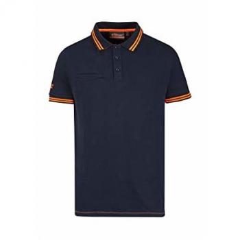 Polo U-Power Lavoro XL Blu Manica Corti Stretch