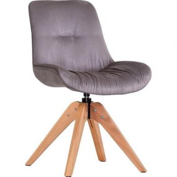 Iggy Vintage Drehstuhl 2er Set – Gutmann Factory, Lederlook Grau