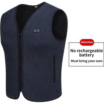 Men's USB Self-Heating Vest, 3-Temperature Settings, Washable Electric Sleeveless Jacket for Winter