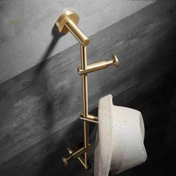 Solid Brass Adjustable Coat Hooks for Wall Mounting with 3/5 Hooks