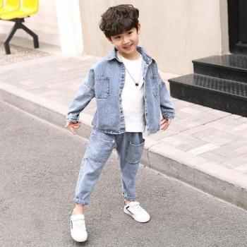 Korean Style Baby Boys Denim Set 4-13 Years