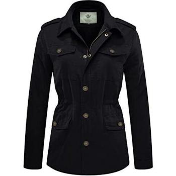 WenVen Casual Lightweight WindShield Coat for Ladies