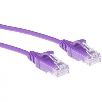 ACT Lila 10m LSZH U/UTP CAT6 Slimline Patchkabel mit RJ45 Steckern