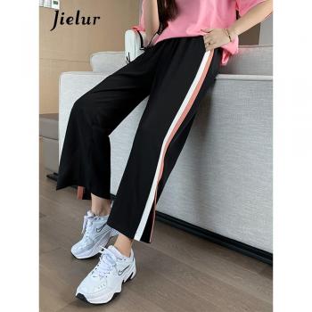 Pantalón Deportivo Ancho Pierna Negra