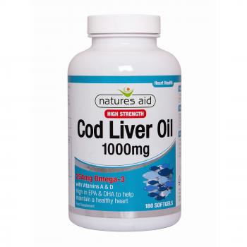 Natures Aid Cod Liver Oil High Strength 1000mg