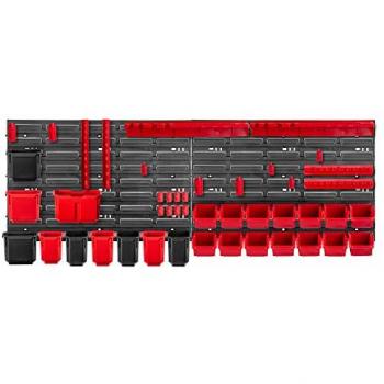 Red KADAX Wall Panel Shelf System – 116 × 39 cm, 46 Units