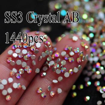 YanRuo Caviar Pearls and Mini Rhinestones Nail Art Decoration