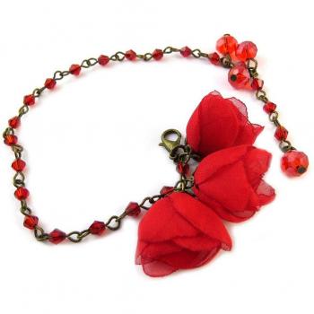 Les Antoinettes en Rouge – Bracelet artisanal P0803 des Trésors de Lily