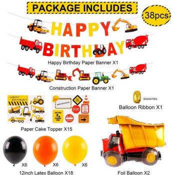 Construction Vehicle Birthday Party Supplies