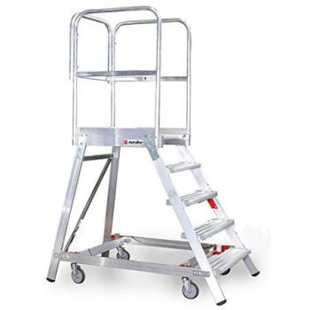 Plateforme à roues en aluminium, simple sens, 5 grades