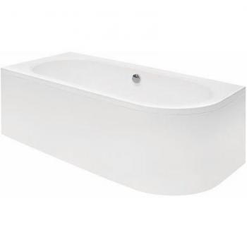 Baignoire Otitec Asymétrique Droite Avita 180×80 cm – tablier blanc, repose‑tête offert