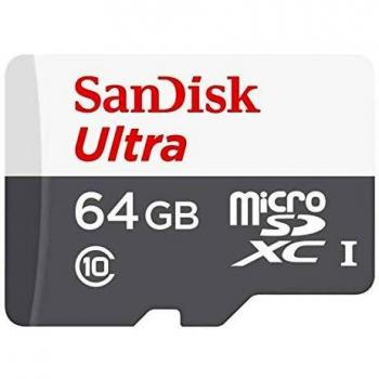 SanDisk Ultra – 64 Go microSDHC, vitesse UHS‑I, classe 10