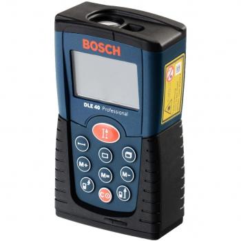Bosch DLE 40 Laser Distance Gauge – Comes With Batteries & Protective Sleeve