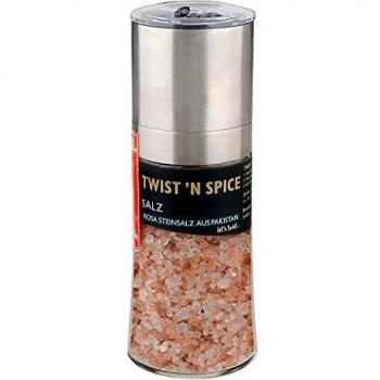 Hartkorn Twist'n Spice Salzmühle mit rosa Steinsalz