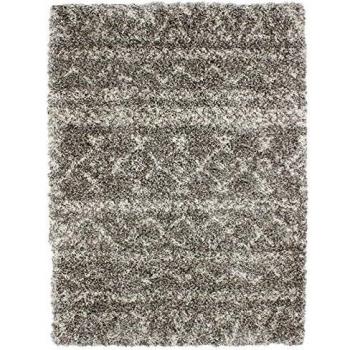Pavimento in polipropilene ASMA Heatset 133x190 cm stile Berbero Mocha e Bianco