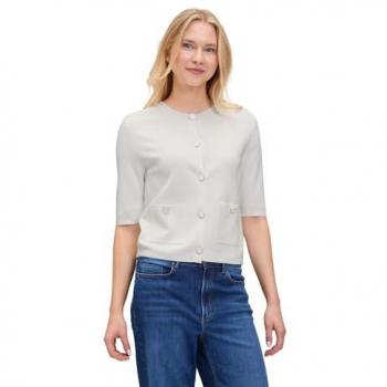Damen-Strick-Cardigan mit Knopfleiste (Rohweiß) – BETTY & CO