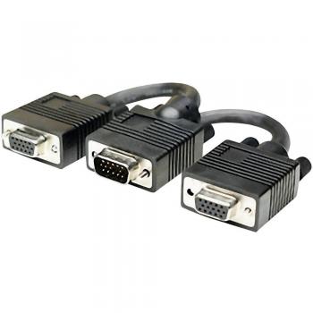 Cavo VGA Manhattan 15pin a Y, 0.15 m, Nero, avvitabile