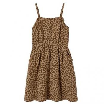 SUNKIST Beige Cotton Gauze Strap Dress for Toddlers – 18M/2Y
