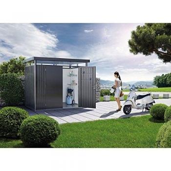 Casetta da giardino in acciaio grigio scuro Biohort H5