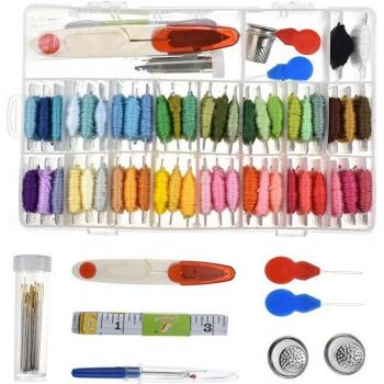 Kit de bordado DMC F con hilos de colores