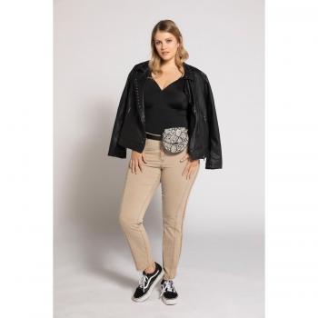 Jeans Beige Sammy, galloni, taglia 52, cotone, donna