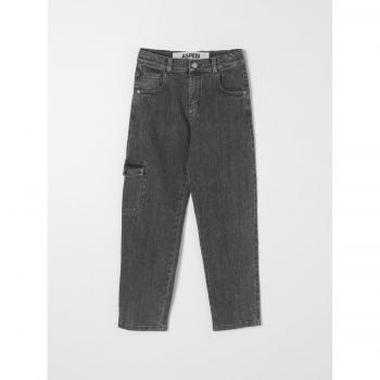 Jeans Cargo in Denim di Cotone Grigio Aspesi Taglia 12